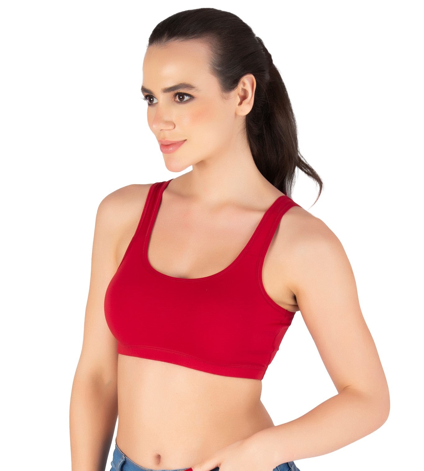 Sports Bra | Wide straps | Non-Padded | Beginner Friendly | Active