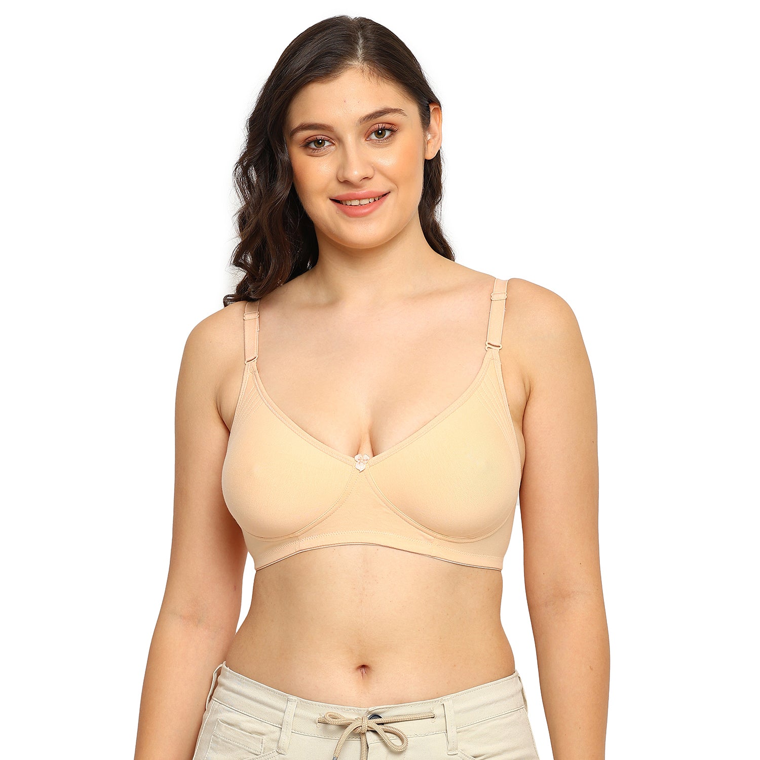 Spica T-shirt Bra | Side Encircled Design | Double Layered Molded | Non-Padded | Non-Wired