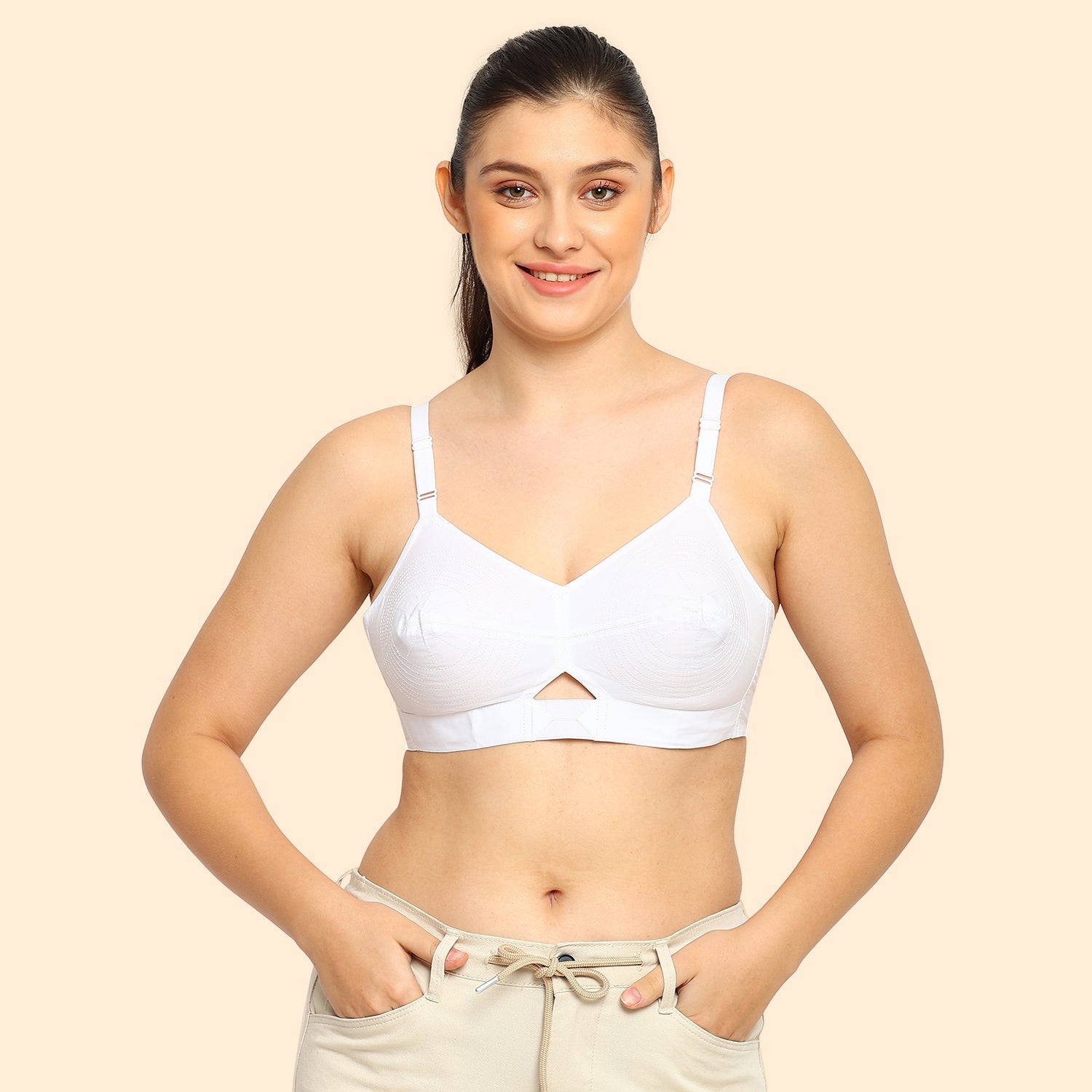 Dutchess | Cotton Bra | Triangular Vent Design | Non-Padded