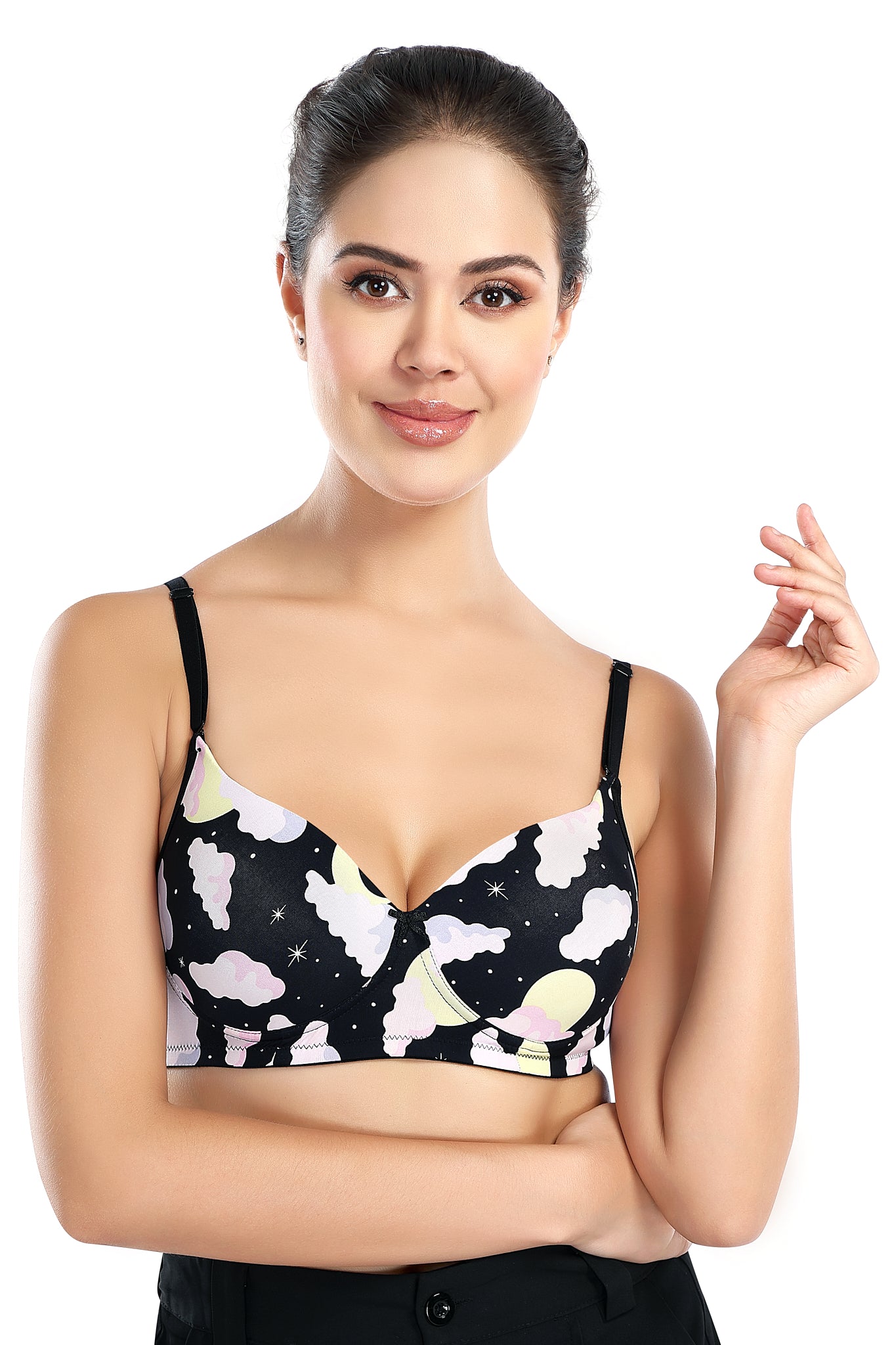 Premium Sofiya T-shirt Bra | Chic Printed Bra | Lightly Padded | Non-Wired