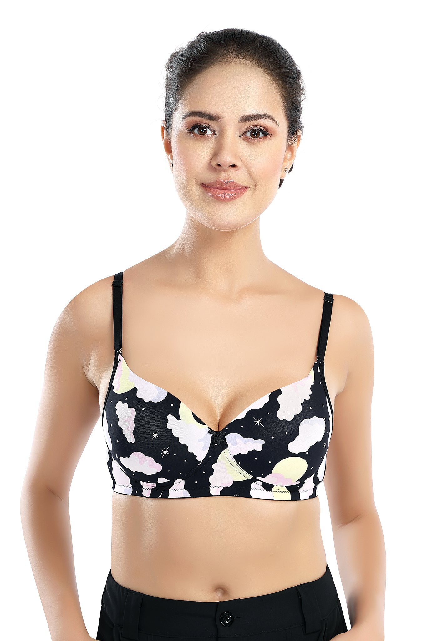 Premium Sofiya T-shirt Bra | Chic Printed Bra | Lightly Padded | Non-Wired