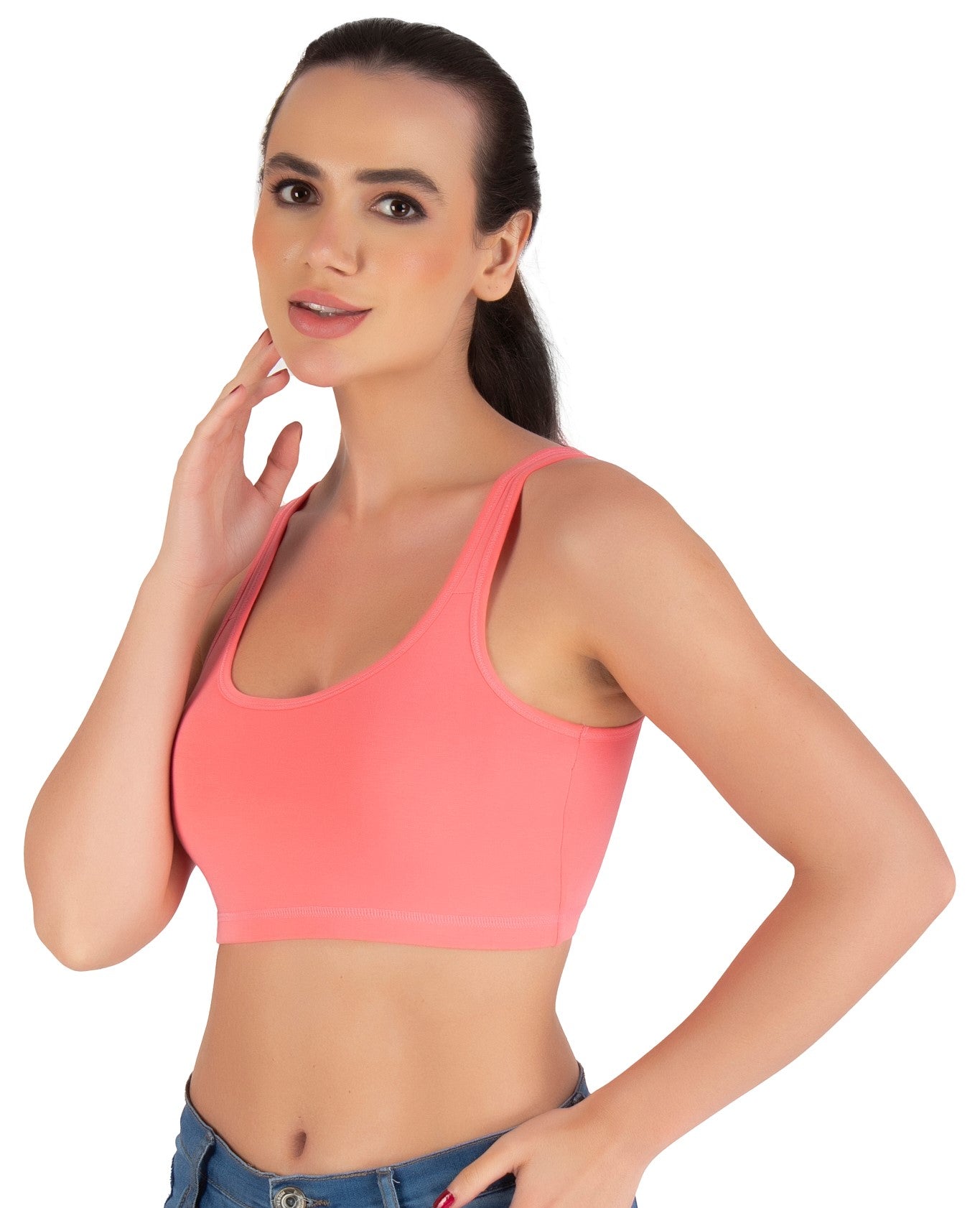 Sports Bra | Wide straps | Non-Padded | Beginner Friendly | Active