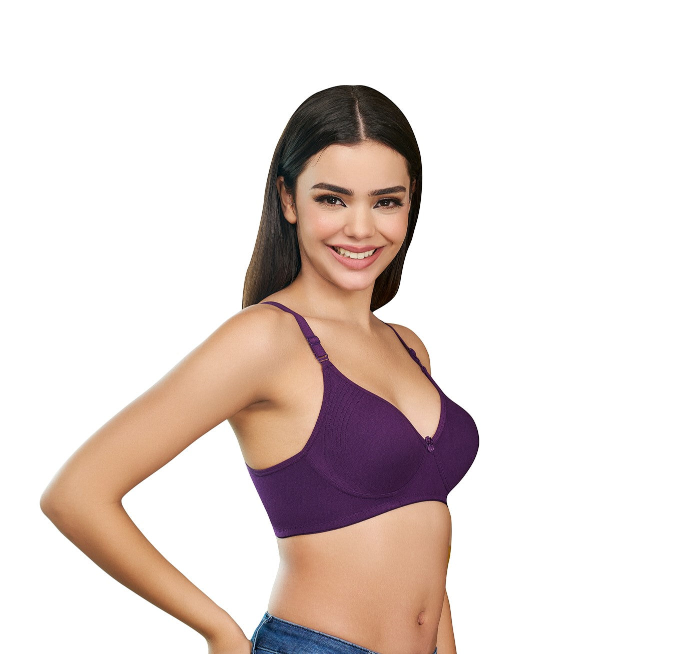 Spica T-shirt Bra | Side Encircled Design | Double Layered Molded | Non-Padded | Non-Wired