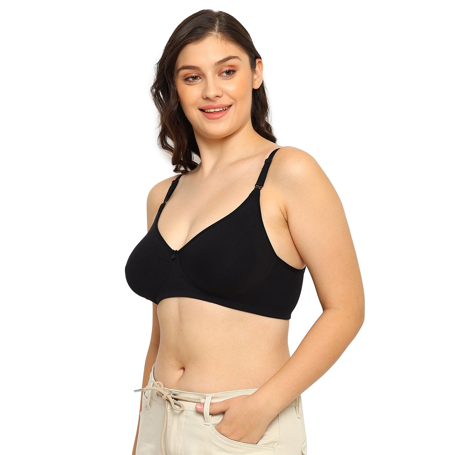 Spica T-shirt Bra | Side Encircled Design | Double Layered Molded | Non-Padded | Non-Wired