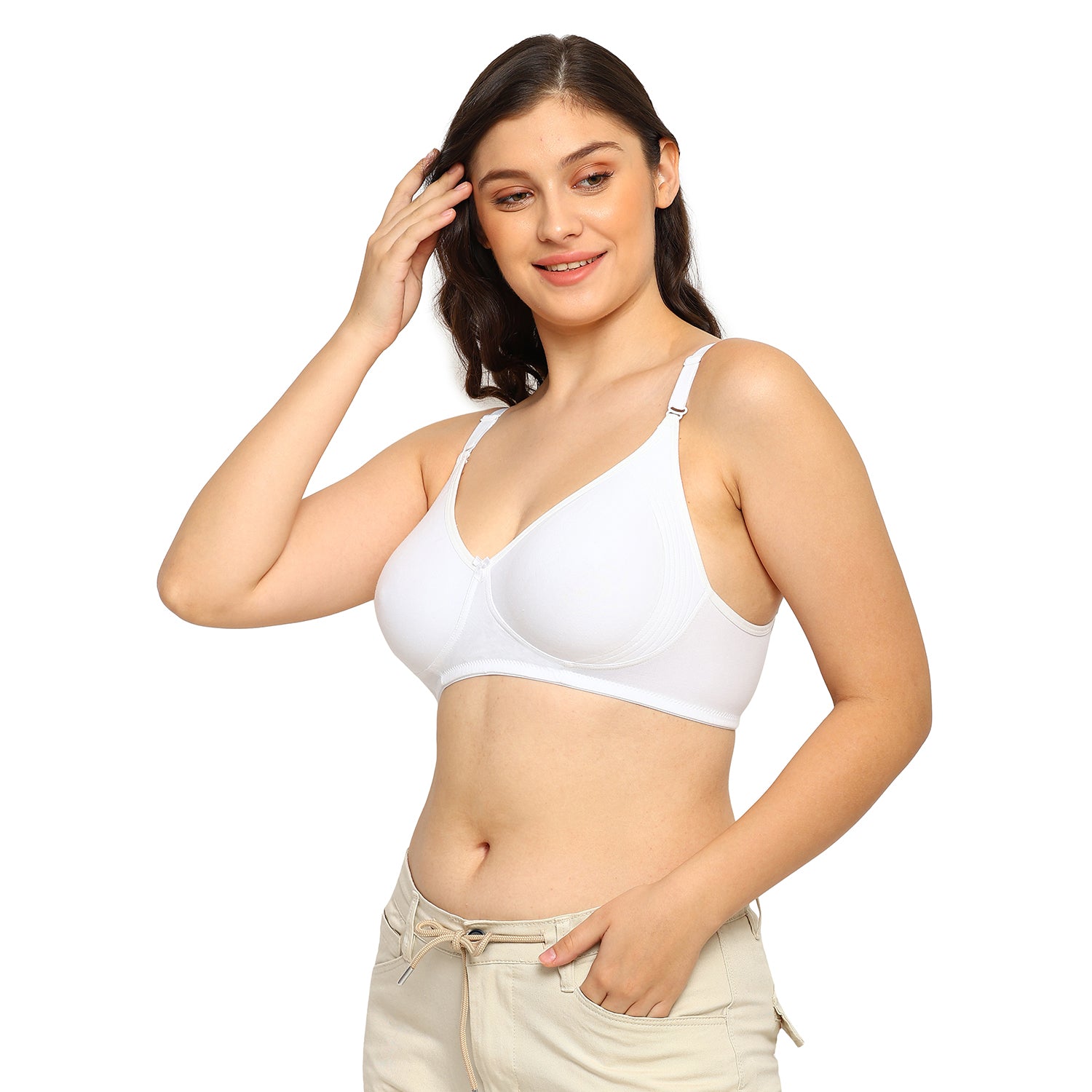 Spica T-shirt Bra | Side Encircled Design | Double Layered Molded | Non-Padded | Non-Wired