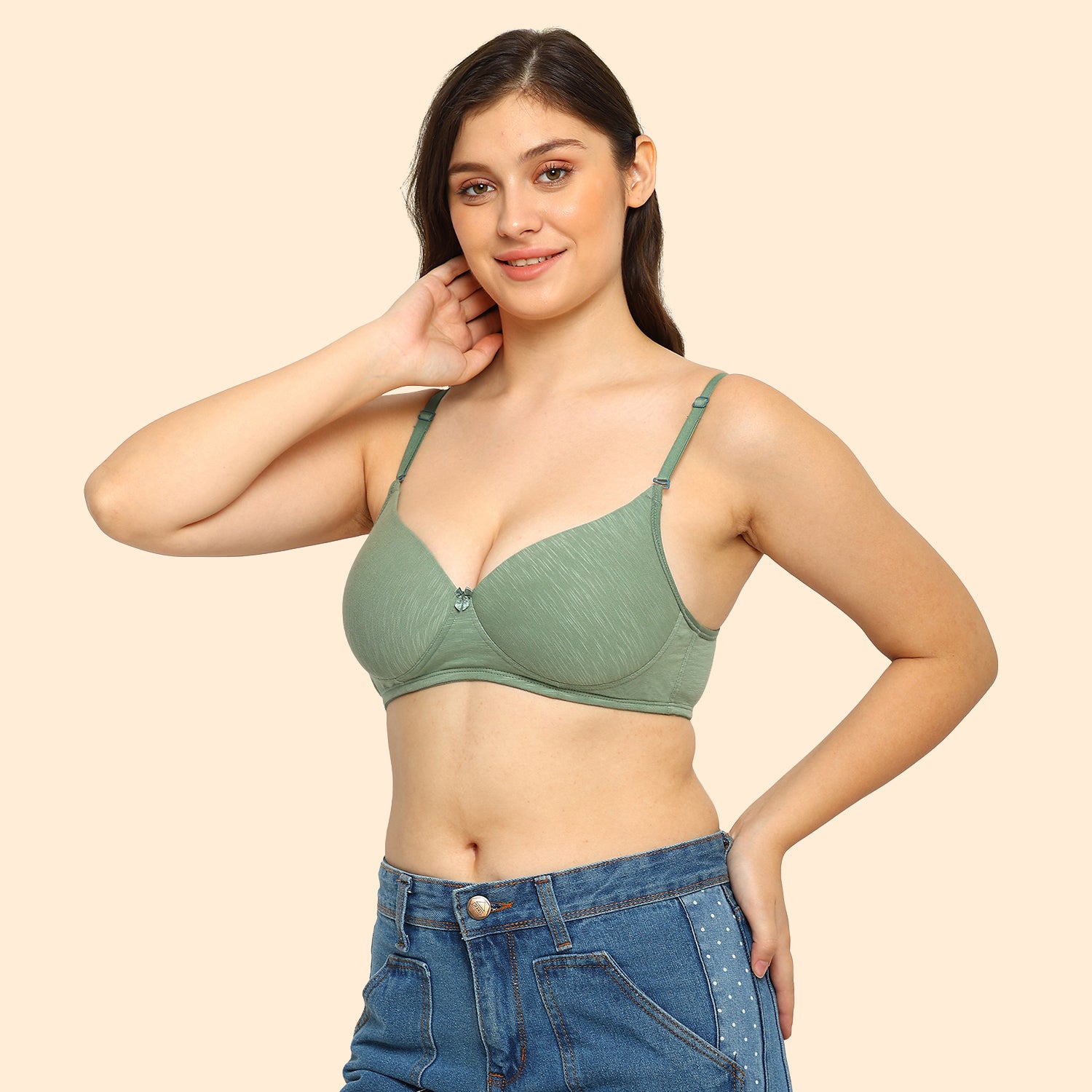 Women's Everyday T-Shirt Bra | Lightly Padded | Non-Wired Medium Coverage | ED2021