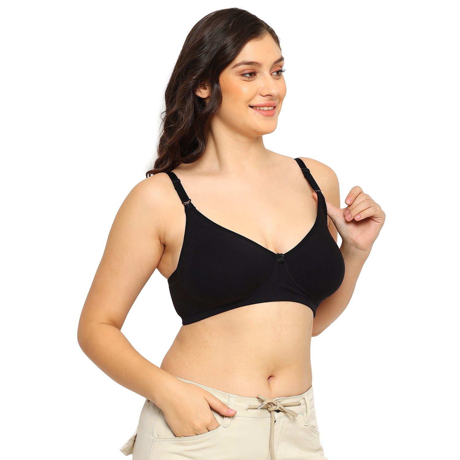 Spica T-shirt Bra | Side Encircled Design | Double Layered Molded | Non-Padded | Non-Wired