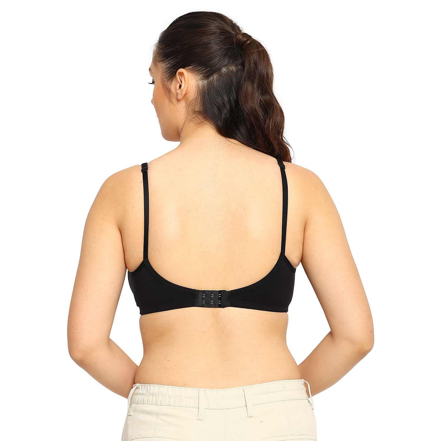 Crystal T-shirt Bra | Double Layered | Non -Padded | Extra Side Support for Bulge Control