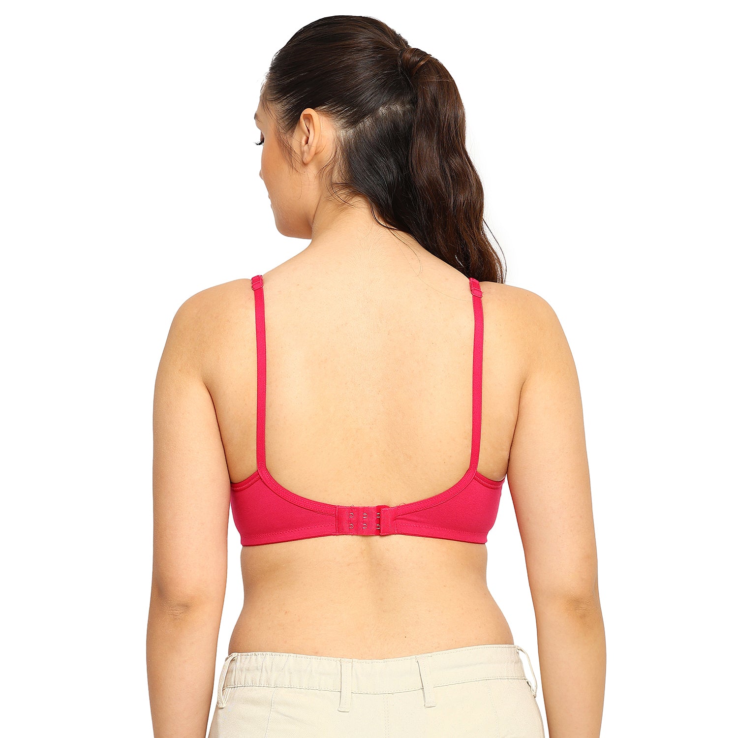 Crystal T-shirt Bra | Double Layered | Non -Padded | Extra Side Support for Bulge Control