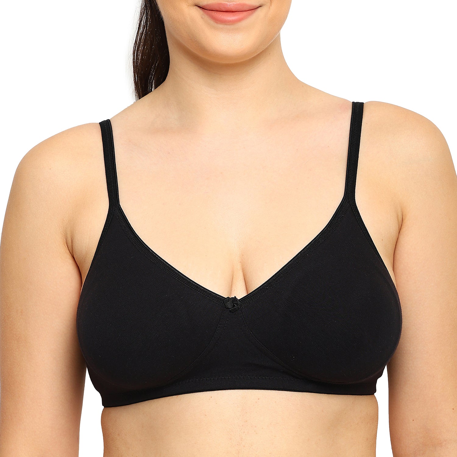 Crystal T-shirt Bra | Double Layered | Non -Padded | Extra Side Support for Bulge Control