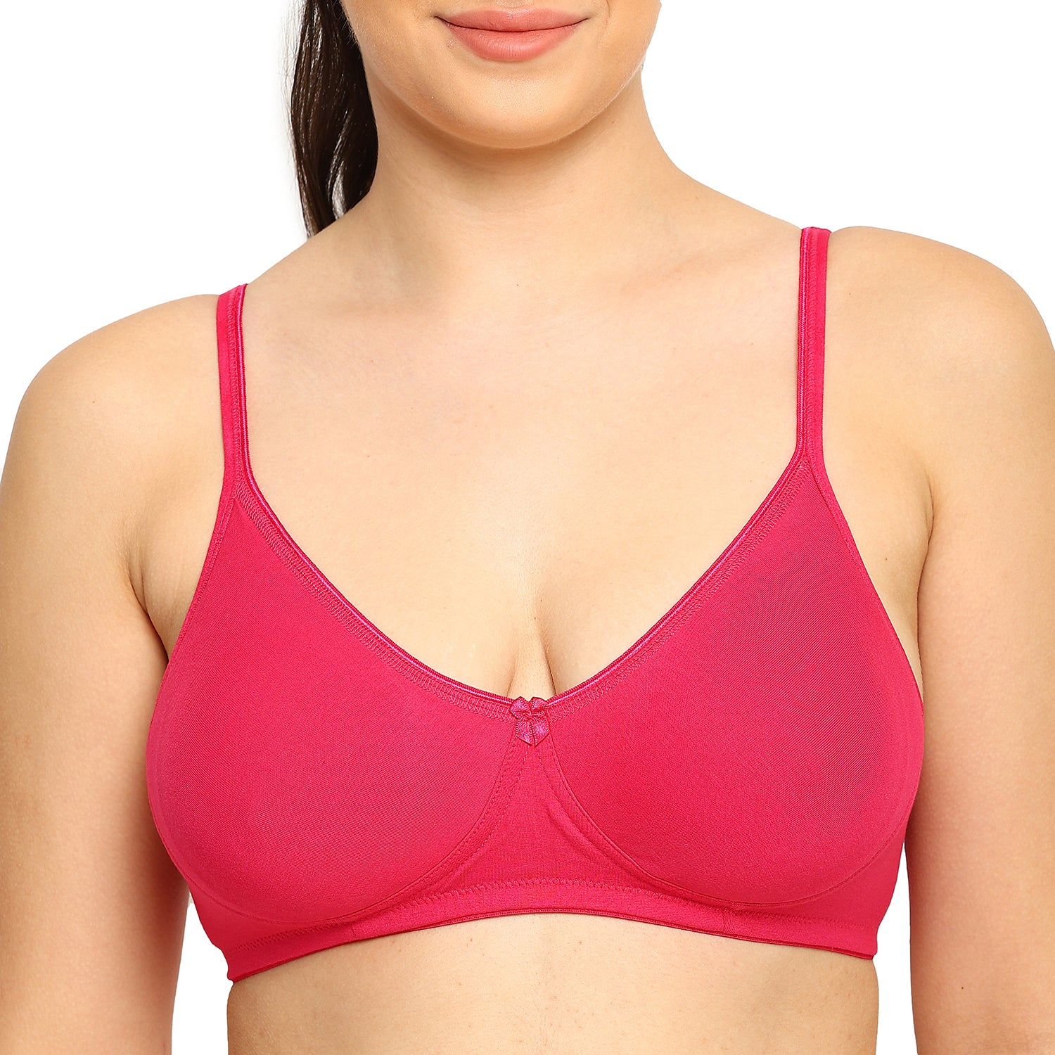 Crystal T-shirt Bra | Double Layered | Non -Padded | Extra Side Support for Bulge Control