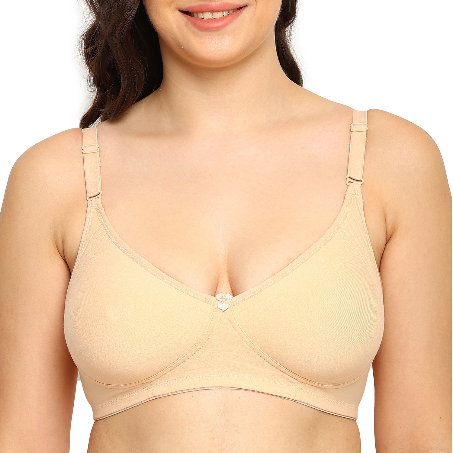 Spica T-shirt Bra | Side Encircled Design | Double Layered Molded | Non-Padded | Non-Wired