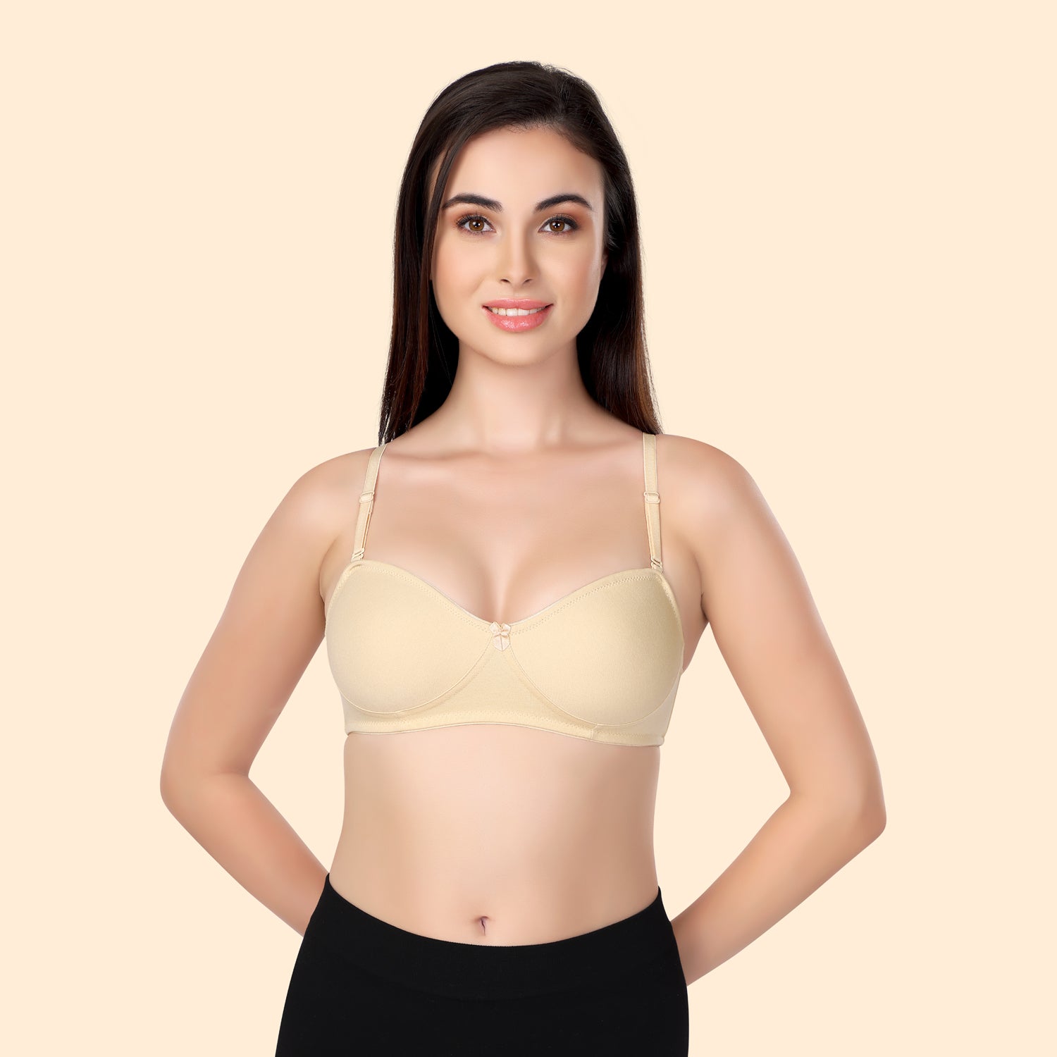 Cream Bra | Seamless Bra| Strapless | Perfect for Low Necklines