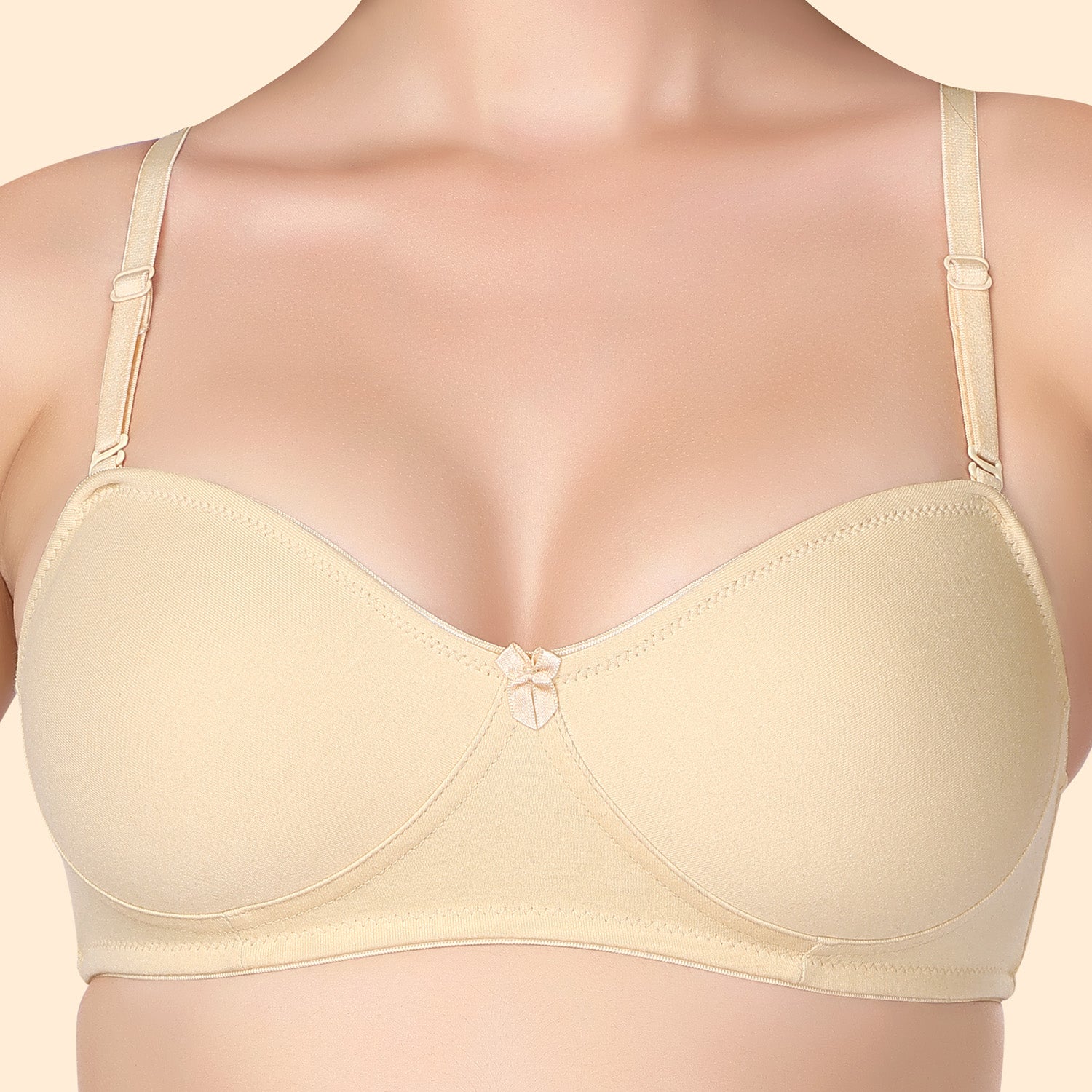 Cream Bra | Seamless Bra| Strapless | Perfect for Low Necklines