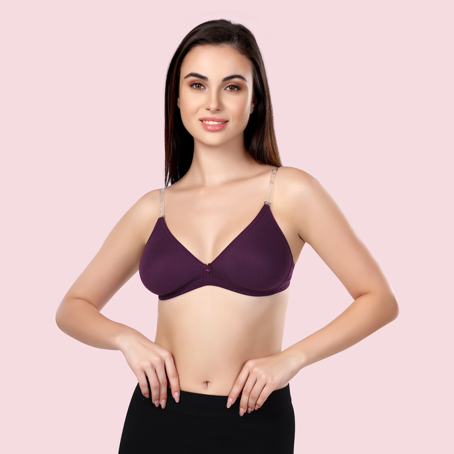 Super Soft Backless Bra | Non-Padded | With Transparent Back Straps