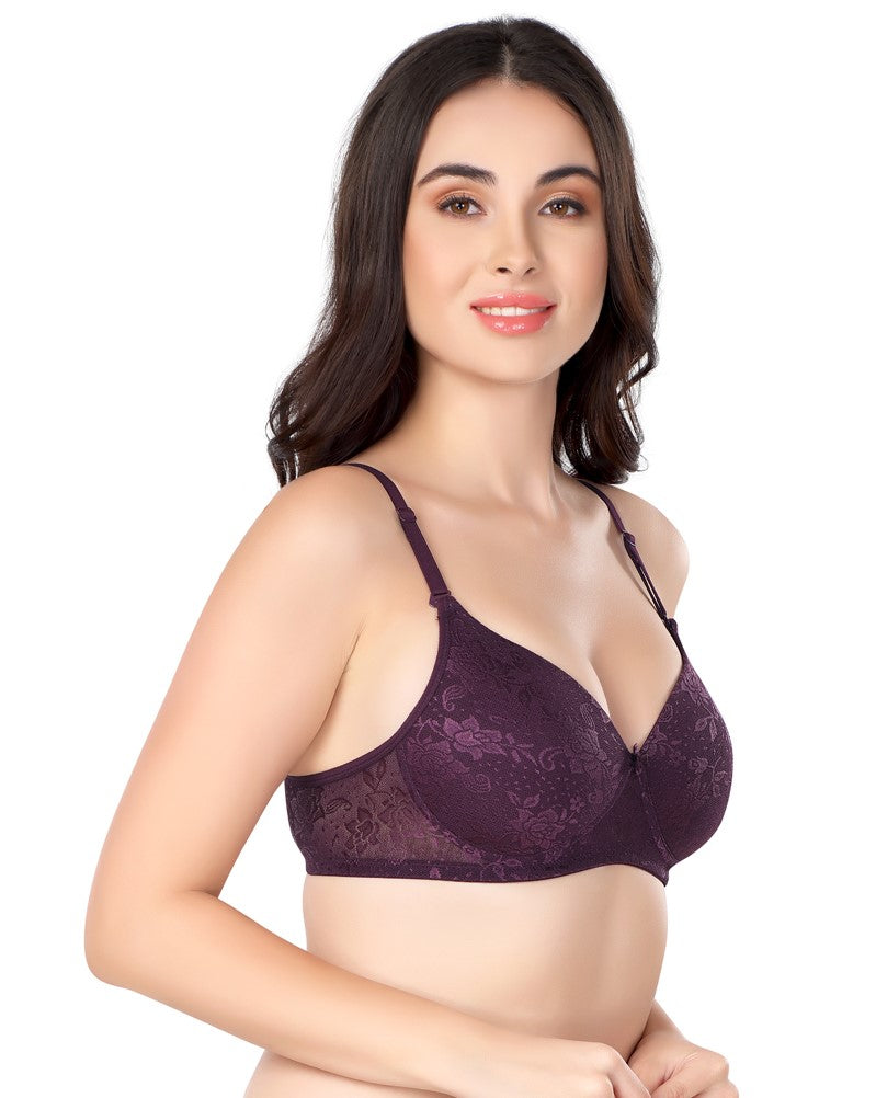 Luxurious Lace Bra | Lightly Padded | Non-Wired | ED2028