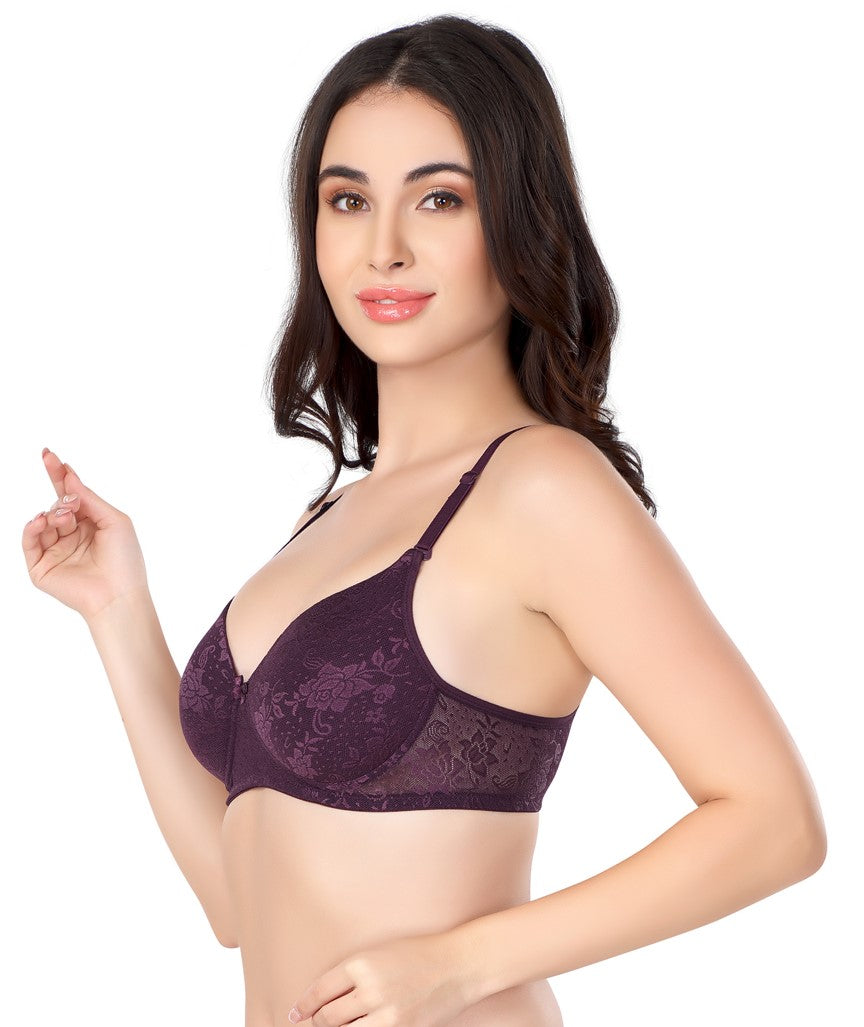 Luxurious Lace Bra | Lightly Padded | Non-Wired | ED2028